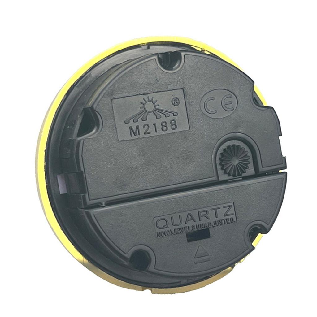 Круглый кварцевый часовой механизм диаметром 65 мм с белым циферблатом и отделкой золотистого или серебристого цвета для поделок своими руками и ремонта