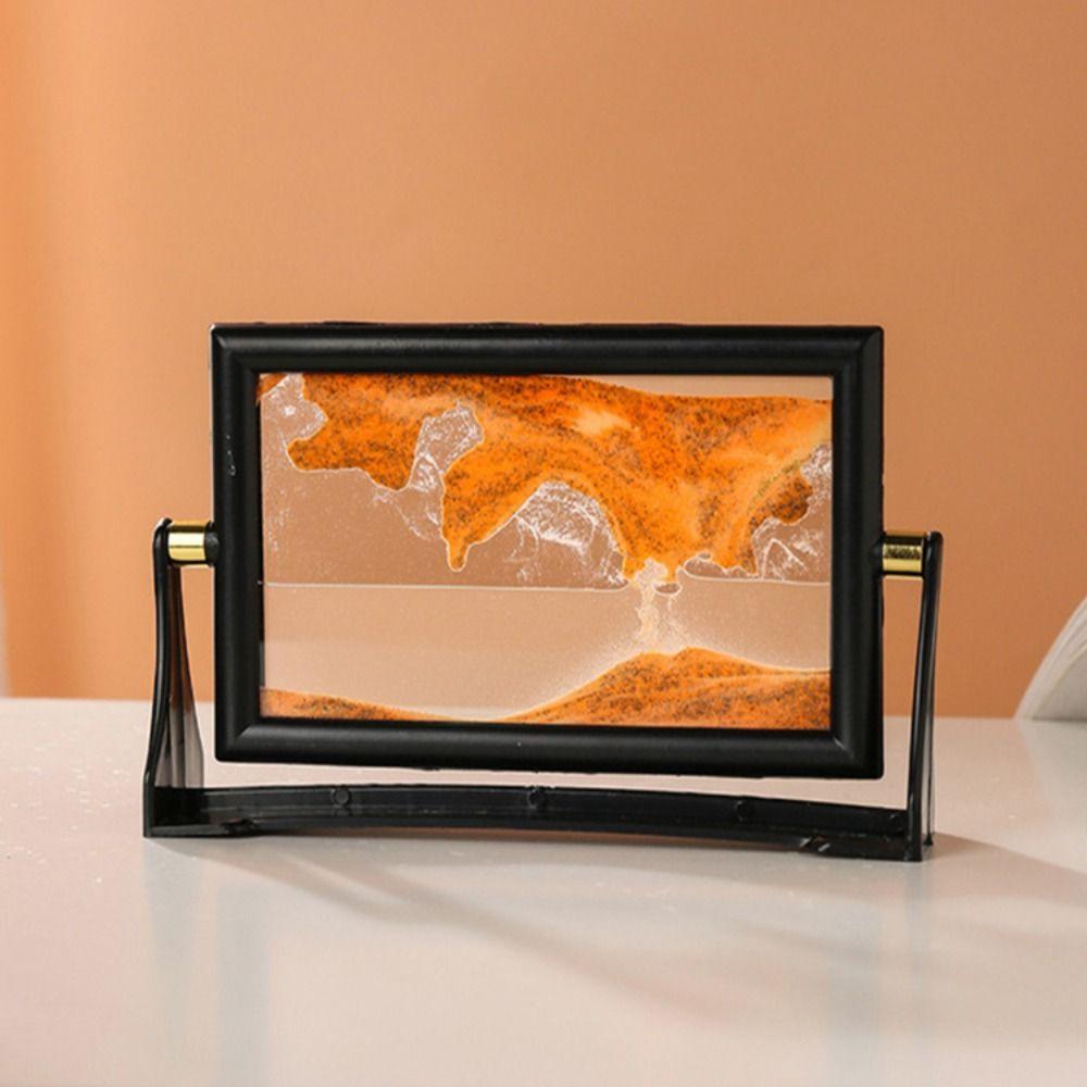 Домашний декор Движущийся песок Художественная картина Течет песок 3D Песчаный пейзаж в движении Стекло Зыбучий песок Картина