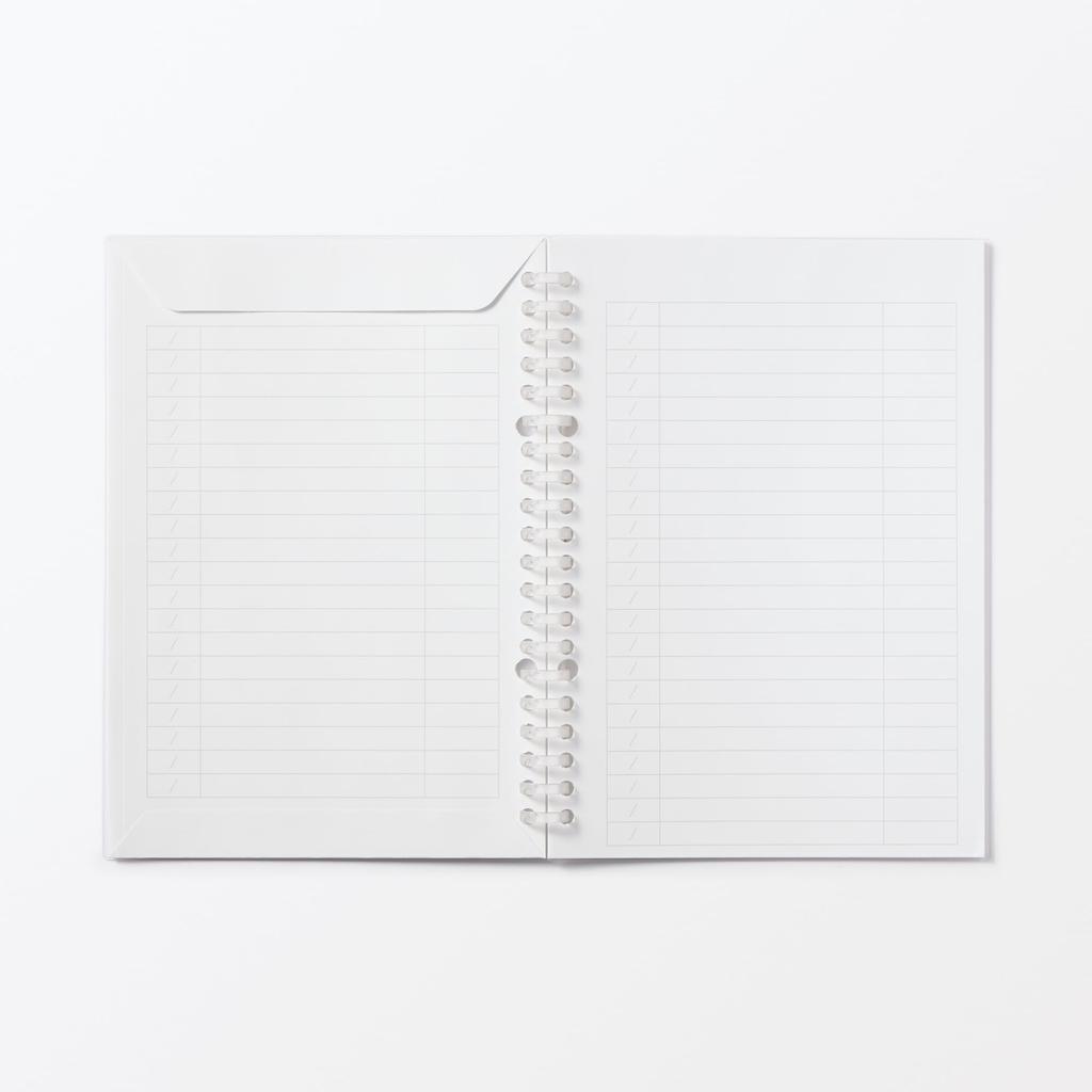 MUJI Refill Notebook Refills for Recording Household Accounting 6 84476204 Envelopes, A5, 20-Hole, Envelopes,