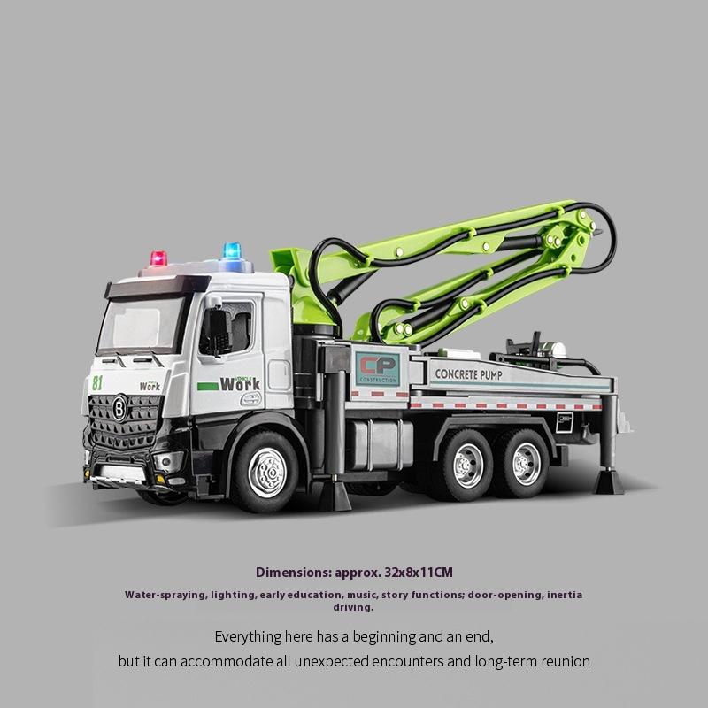 Alloy Truck Toys Children's Semi-Trailer Transporter Construction Vehicle Flat Trailer Model Car