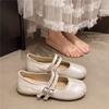 Новые туфли Мэри Джейн в стиле французского ретро 2025 года для летней носки женской обуви, нишевый дизайн, одинарные туфли для женской одежды