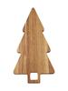 Acacia Wood Kitchen Cutting Board Double Sided with Holiday Tree Shape for Pizza Fruit and Multi Use Food Preparation
