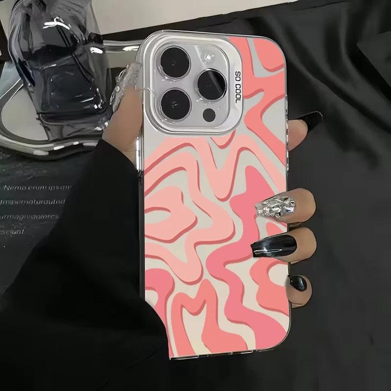 Luxury Striped Pattern Phone Case For iPhone 17 Air 16 e 15 14 13 12 11 Pro Max Plus Mini SE 2020 2022 Bumber Funda Coque