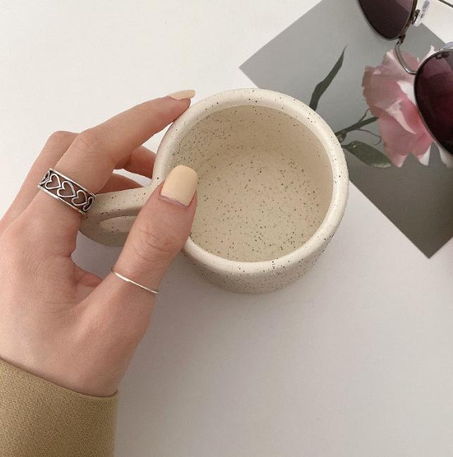 Korean-Style Open Pearl Ring: Retro, Light Luxury Design