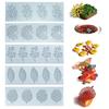 Set of 5 Silicone Chocolate Silicone Fondant Molds for Sugar Salad and DIY Leaf-Shaped Molds, Chocolate, Decorations, Cooking,