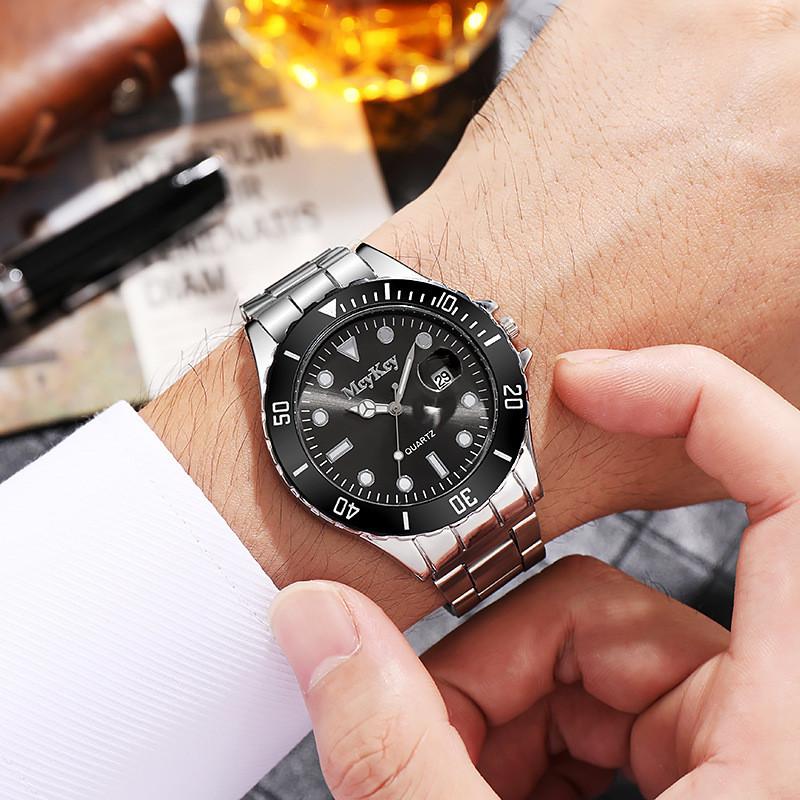 Mens Business Quartz Wristwatch With Mineral Glass And Simple Dial For Office Use