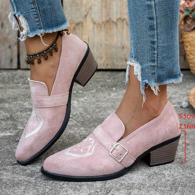 Мода Новый Стиль Женские Туфли-Лодочки Весна Осень Повседневные Средний Каблук Острый Носок Леопардовый Принт Обувь Женская Удобная Обувь Слипоны для Женщин