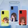 Чехол для телефона Sweet Girl Hand Drawns для Samsung Galaxy S10 S21 S22 Plus Ultra A91 A51 A21S A12 Прозрачная накладка для телефона