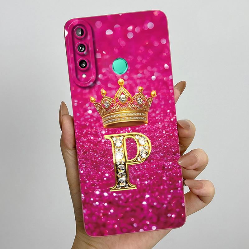 Для Huawei Y7p P40 Lite E ART-L28 ART-L29 Модный Чехол для Телефона с Инициалами для Пары Y7P 2020 Мягкий Силиконовый TPU Защитный Чехол