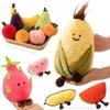 Kawaii Cartoon Fruit Series Plush Doll Cute Vegetable Corn Eggplant Pitaya Peach Pear Banana Watermelon Plush Toy Home Decor