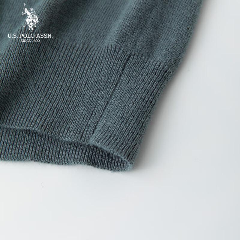 U.S. Polo Assn. Мужской вязаный жилет из чистой шерсти в стиле business casual