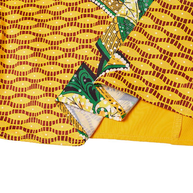 Женские платья больших размеров с круглым вырезом, расклешенные, с длинным рукавом, с принтом