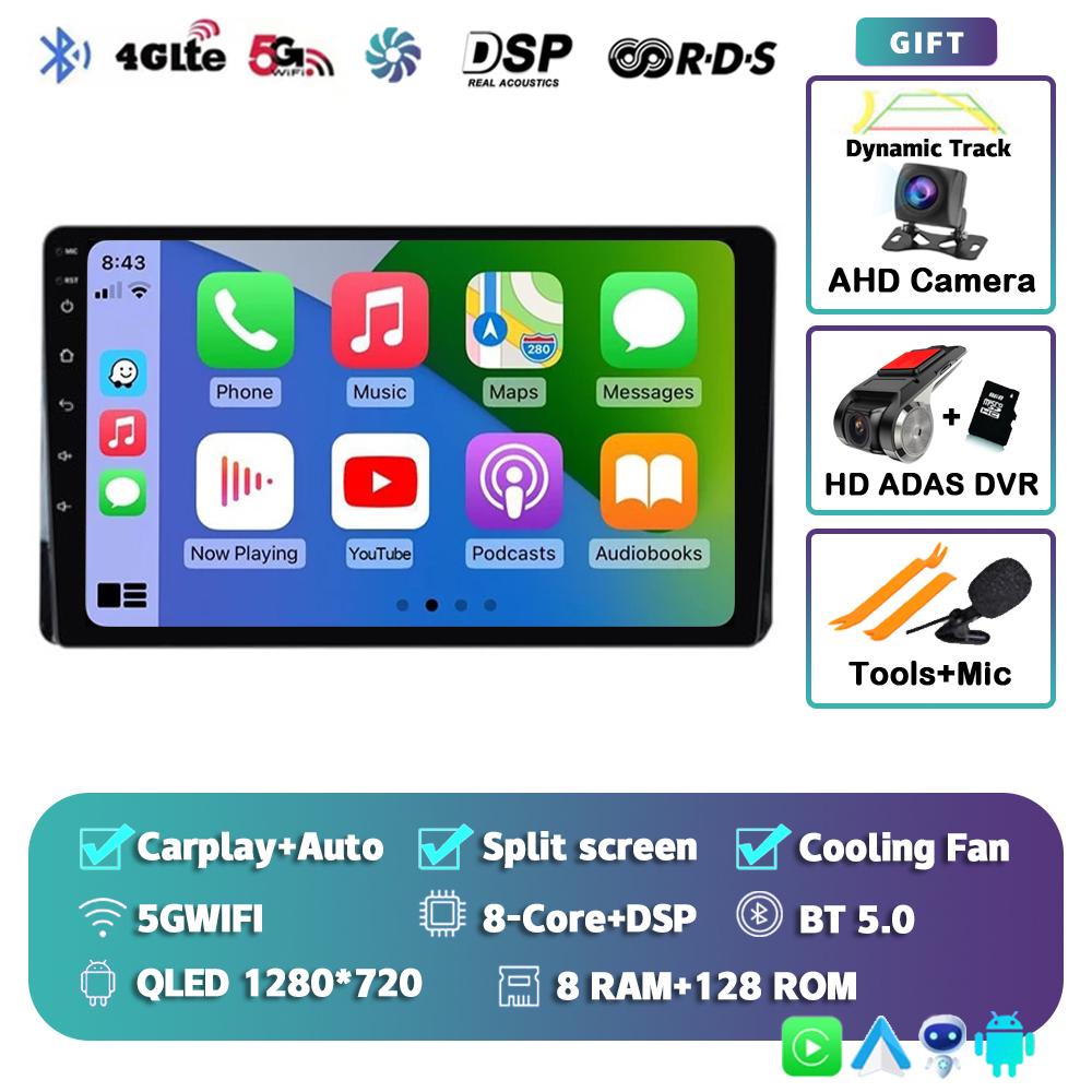 Android 14 Carplay автомобильное радио для Toyota Highlander Kluger 2021 2022 мультимедийный видеоплеер навигация GPS 2din стерео головное устройство