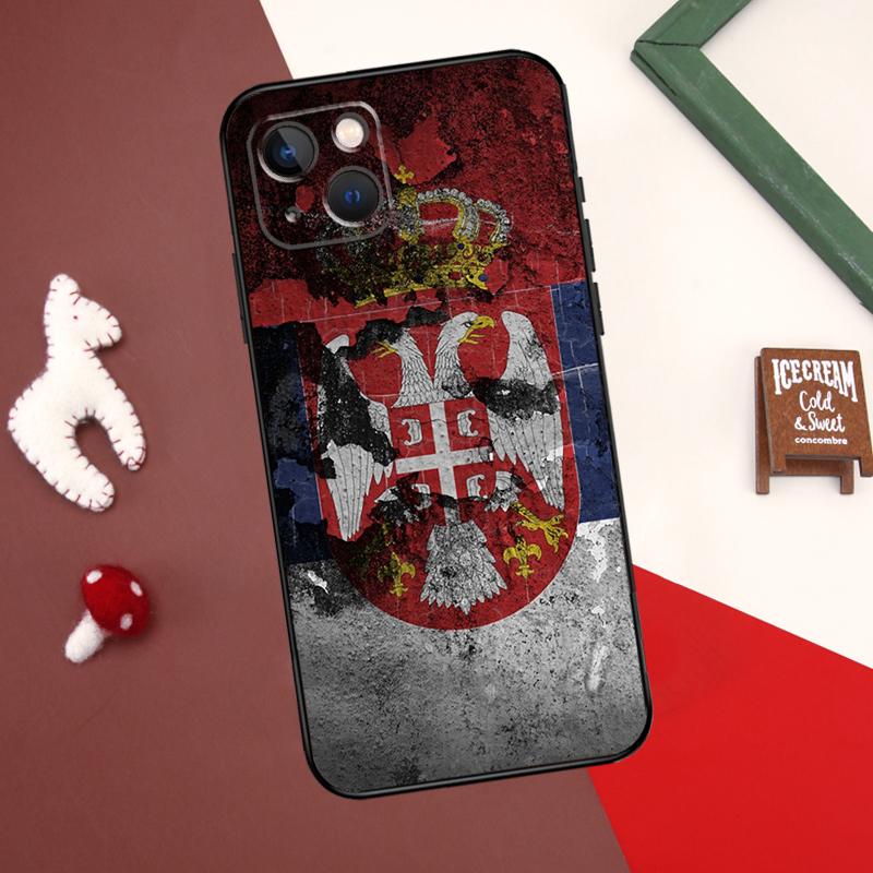 Крутой чехол с флагом Сербии для iPhone 13 12 11 14 15 Pro Max 7 8 Plus X XR XS Max 12 Mini SE 2020 2022 Cover Coque