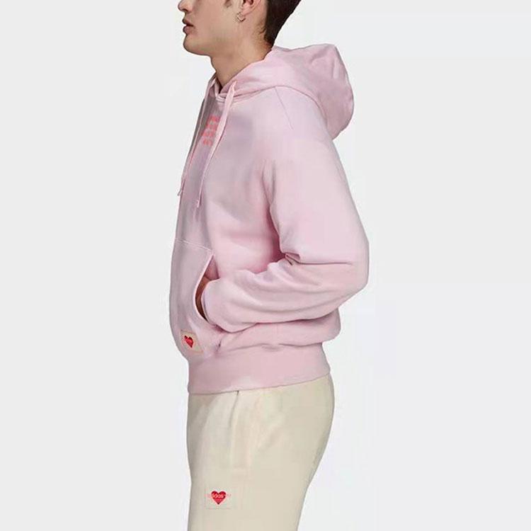 adidas Толстовка с капюшоном Originals Trefoil V-Day для мужчин, розовая HI6017