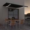 Day and Night - Day and Night Manual Retractable Awning with Anthracite Gray LED 400x300 Cm