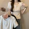 Шикарная летняя футболка с коротким рукавом приталенного кроя в корейском стиле для женщин