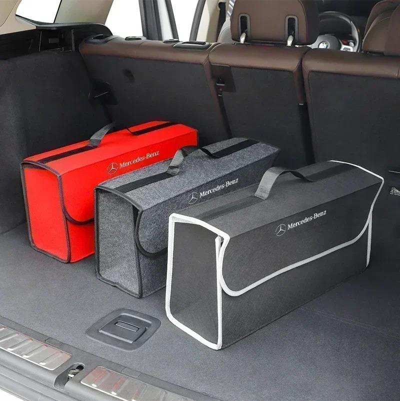 CQW1 Car Trunk Organizer Tool Box Folding Storage Bag Toolbox For Mercedes Benz AMG GLE GLS CLS GLC CLA GLA GLK ML C197 R231 W167 W24