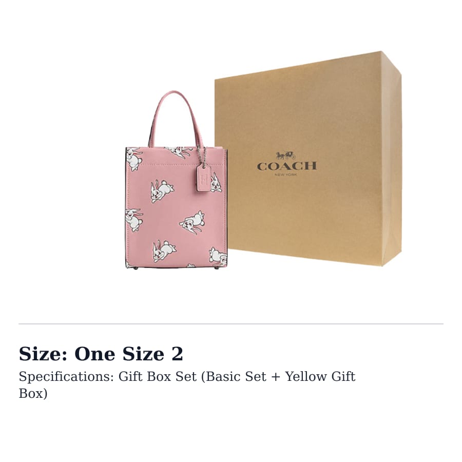 COACH Baymax Rabbit, Collaboration Cashin Cow Leather Tote Bag, Shopping Bag, Handbag, Shoulder Bag, Crossbody Bag Mini CK388-LHVVR
