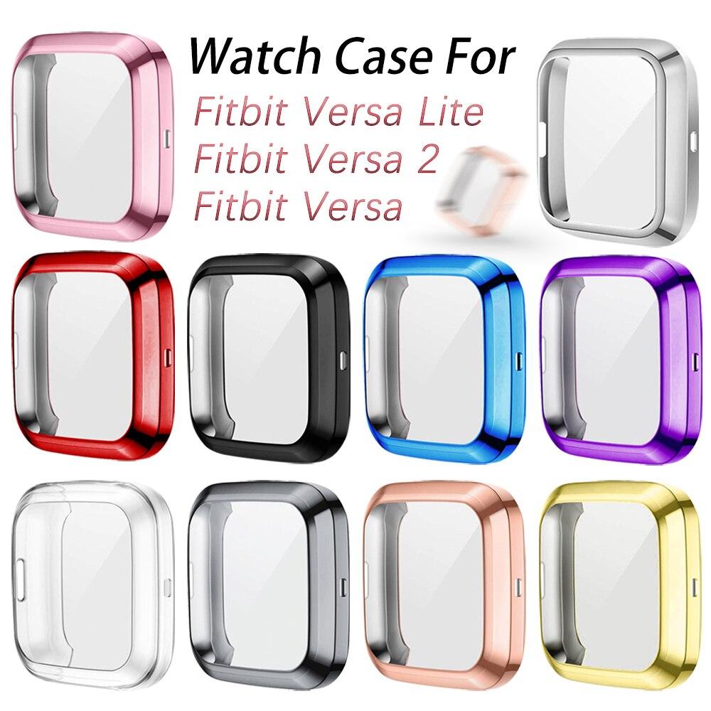 Защитный чехол для Fitbit Versa Lite/Versa 2/Versa, чехол из ТПУ, бампер с защитной пленкой для экрана, аксессуары для умных часов