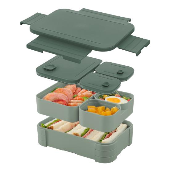 Ланч-бокс Bento для взрослых и детей, герметичный контейнер для ланча без бисфенола А, контейнер для планирования еды с несколькими отделениями