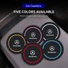 AABGT1 2PCS Car Coasters Water Cup Slots Non-Slip Mat Waterproof Cup Pad For Mercedes Benz AMG A B C E S V Class A180 CLK CLA GLE W212
