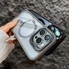 Роскошный магнитный противоударный чехол для iPhone 16 15 14 Plus 13 12 11 Pro Max Для Magsafe Funda Подставка Защита стеклянной линзы Задняя крышка