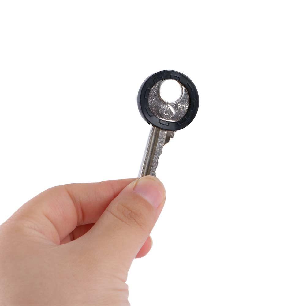 8pcs 8pcs Hollow Round Home Mixed Color Keyring Silicone Keys Cap Key Covers