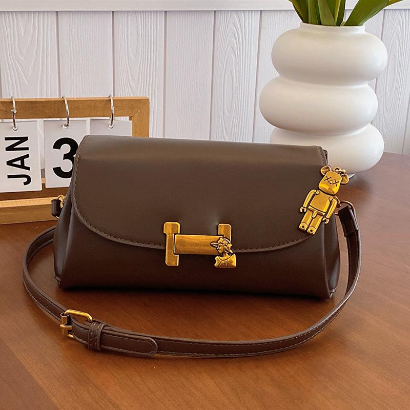 Сумка из искусственной кожи, маленькая и роскошная, с пряжкой H, через плечо, через плечо, дизайнерская сумка через плечо