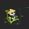 Panda Fishing Statue Green Landscape Ornament Fish Tank Edge Decor for Home Gifts Realistic