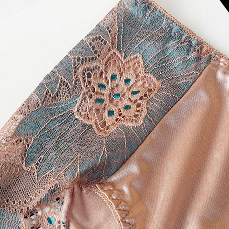 1PC Breathable Cotton Panties Briefs Lace Underwear Underpants Temptation Mid Waist Silk Intimate