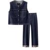 Женский джинсовый комплект из жилета и брюк Semir