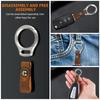 Leather Keychains Cowhide Car Keychain Titanium Metal Key Ring Luxury Men Fashion Keychain Personalized Creative Keychains Clip