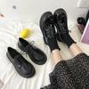 Черные маленькие кожаные туфли женские японские туфли jk весна новые в британском стиле универсальные ретро туфли на плоской подошве