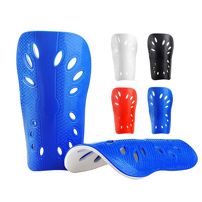1 Pair Breathable Football Shin Pads Plastic Soccer Guards Leg Protector for Kids & Adults Protective Gear