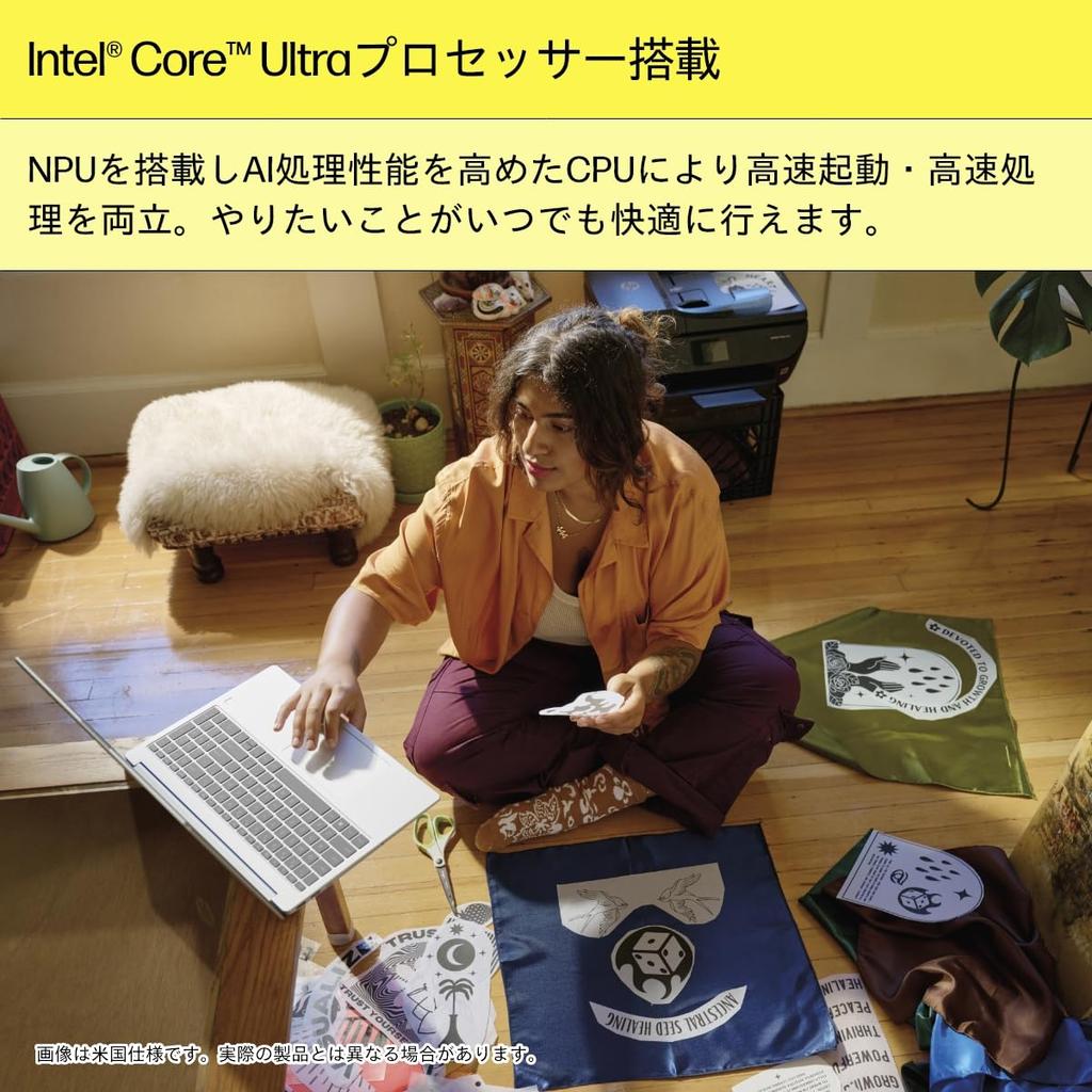 Ноутбук HP с процессором Intel Core Ultra 7, 16 ГБ, 512 ГБ, Камера, Отпечаток пальца, Тонкий, Натуральный, Microsoft Office 2024 для дома и бизнеса, 15-fd1001TU, Процессор, Память, SSD,