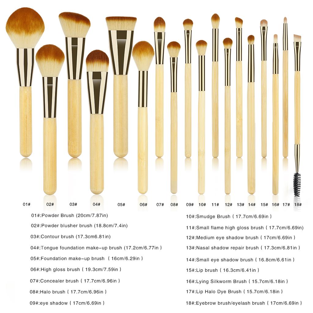 18pcs Premium Makeup Brushes Set Eye Shadow Foundation Women Cosmetic Powder Blush Blending Beauty Make Up Beauty Tool