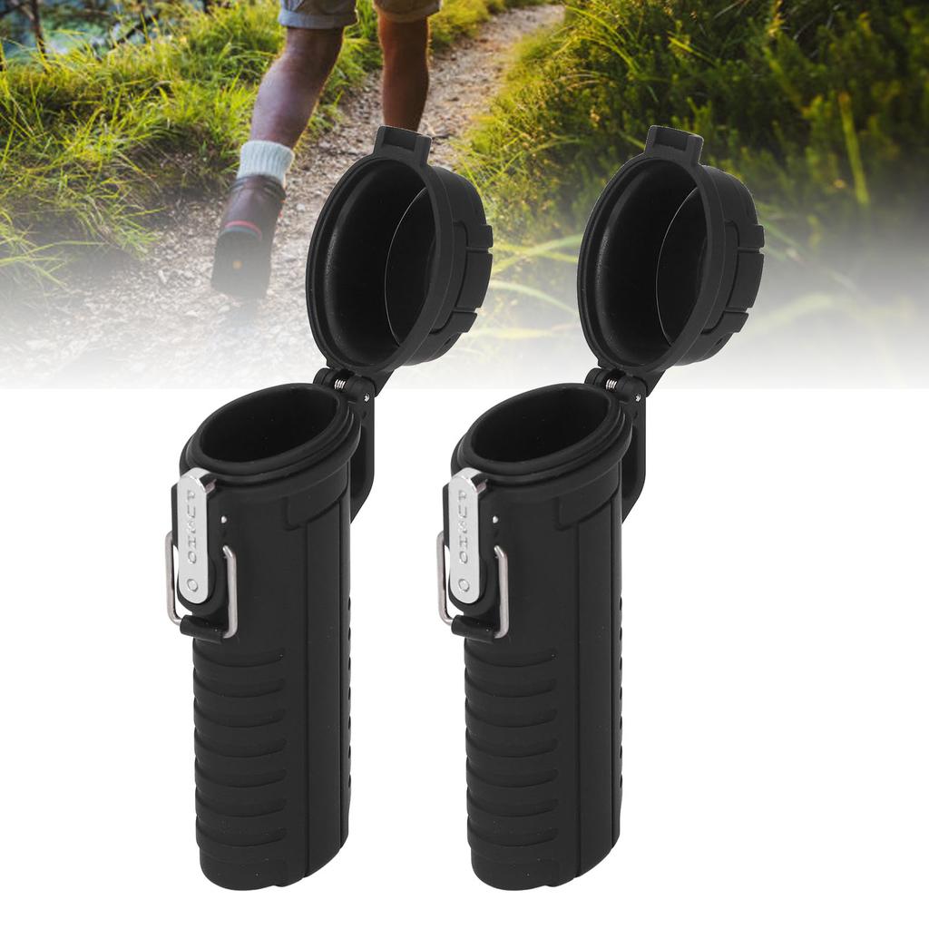 2 Pcs Water Proof Storage Tube Airtight Cover Rubber Sealing Plastic Tube Storage Box for Outdoor Camping Travel