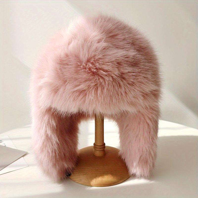 Женская зимняя теплая уличная русская ветрозащитная толстая меховая шапка из искусственного меха ушанка лыжная шапка