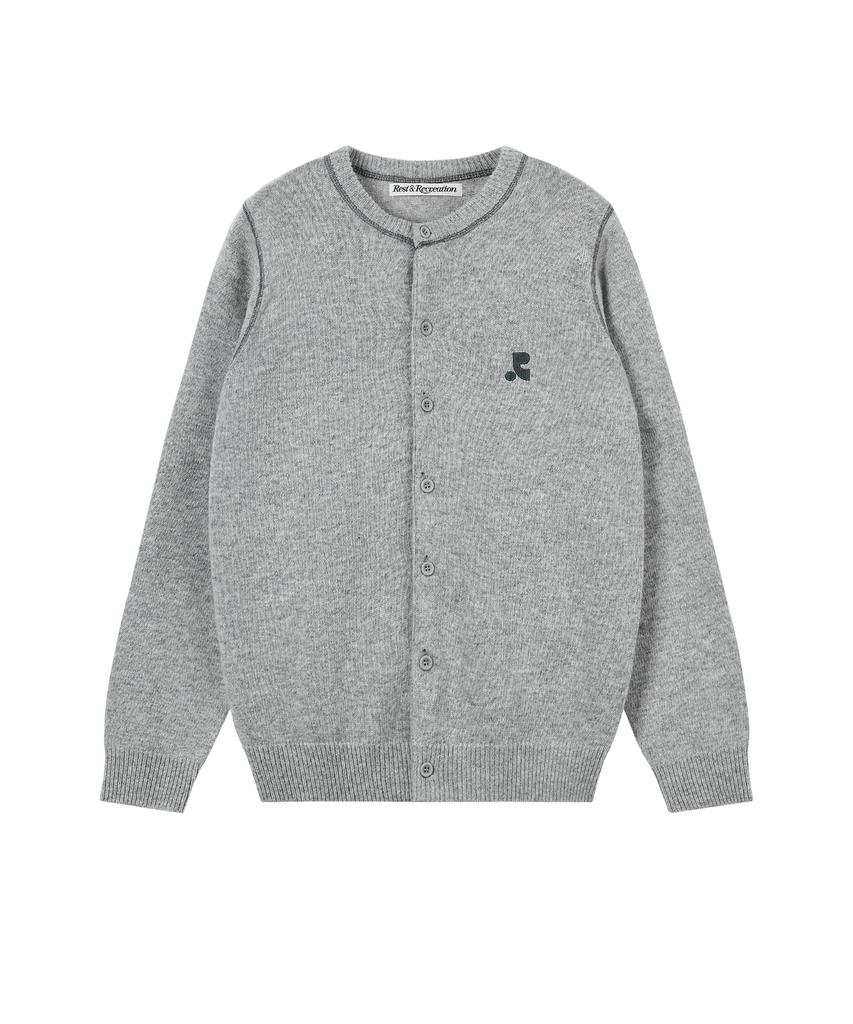 REST&RECREATION Stitch Wool Knit Cardigan - Gray