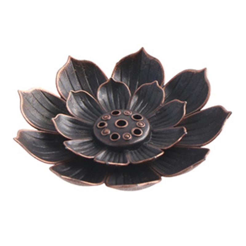 Держатель для палочки для благовоний из сплава, пластина для горелки, буддийская спираль, лотосовая курильница