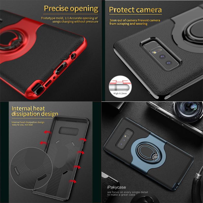 Высококачественный защитный чехол-броня из ТПУ с вращающимся на 360 градусов кольцом-держателем для Samsung S9