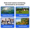 4K 8MP Dual Lens Solar Camera Outdoor Security WiFi Surveillance Cameras With Solar Panel PIR Human Detection PTZ CCTV Camera