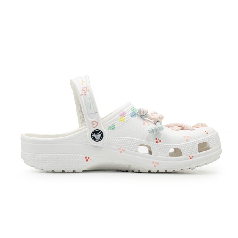 Crocs Классические клоги Розовый Голубой Мяу Звезда ЭВА Градиент Стильные Удобные и Универсальные Дырочные туфли для мужчин и женщин белый