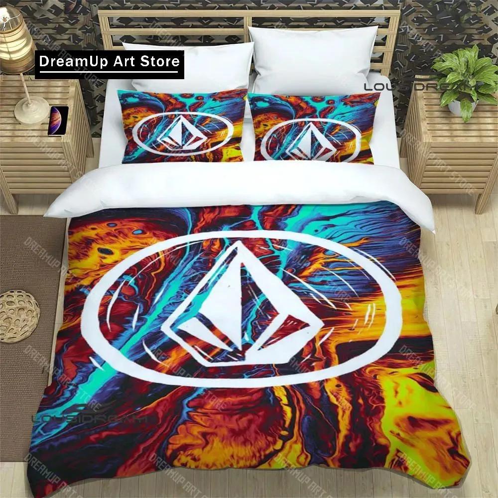 3D V-VOLCOM LOGO напечатанные Комплекты постельного белья изысканный набор постельных принадлежностей пододеяльник комплект с одеялом комплект постельного белья роскошный подарок на день рождения