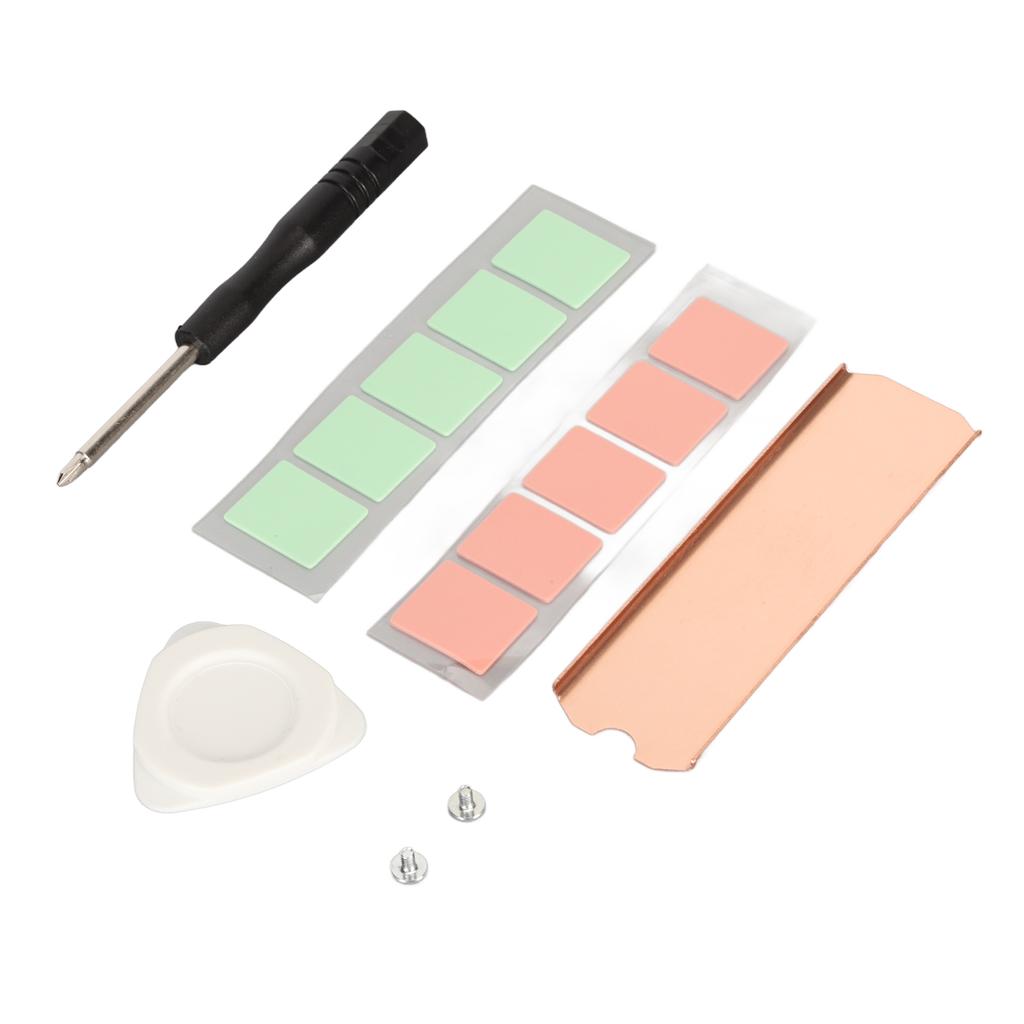 M.2 2280 SSD Copper Heat Sink Stable Rustproof Hard Disk Heat Sink with Silicone Thermal Pad for