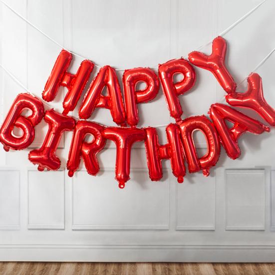Happy Birthday Balloons Reusable Festive Fine Workmanship Birthday Party Decorations Banner Balloons for Gathering