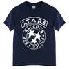 Хлопковая футболка мужская с круглым вырезом S.T.A.R.S.. Классическая хлопковая летняя футболка с зомби из Resident Evil, больших размеров