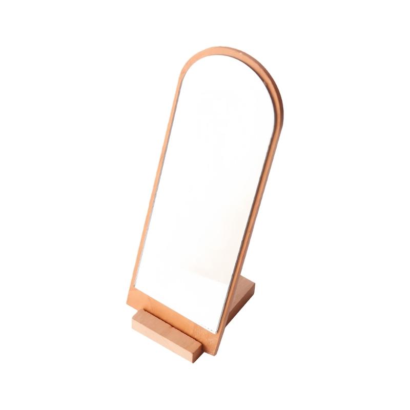 Безопасное для детей полноразмерное зеркало в деревянной раме с ударопрочной ПВХ-линзой, напольное зеркало для кукольного домика, декора гостиной