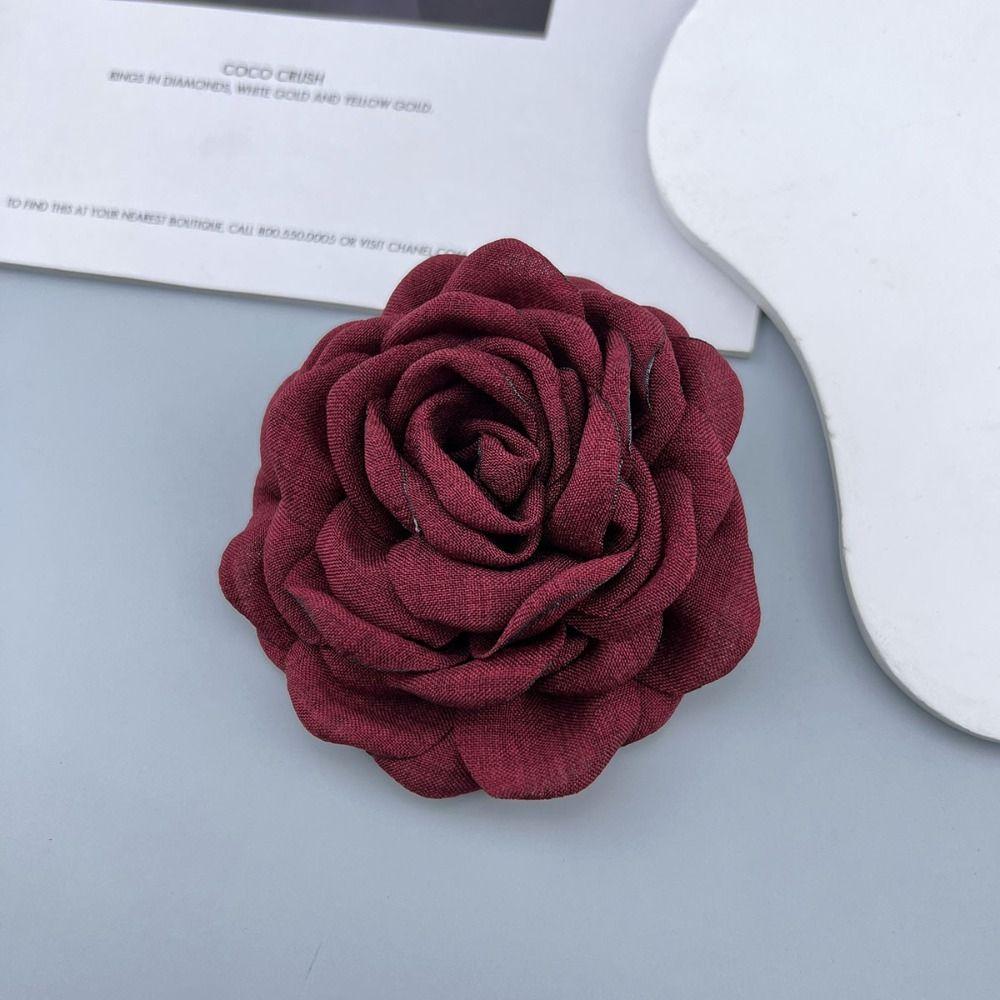 9CM Camellia Brooch Large Flower Badge Handmade Clothing Accessory Dress Accessories
